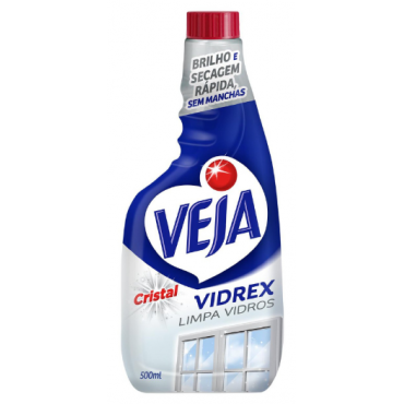 Limpador para Vidros Vidrex Cristal Veja Refil 500ml