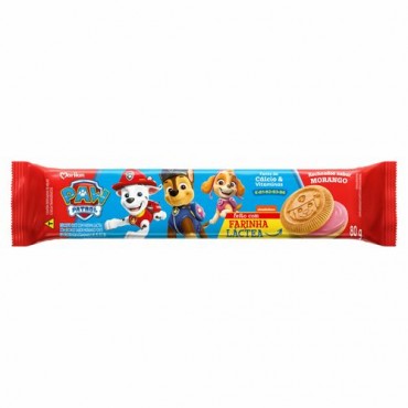 Biscoito com Farinha Láctea recheado Sabor Morango 80g