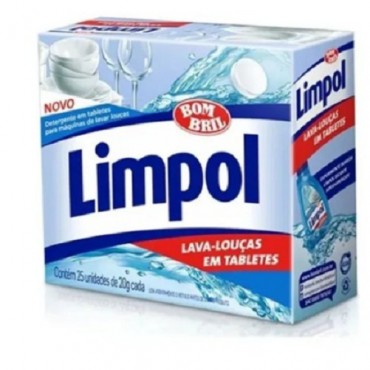Detergente Para Máquinas De Lavar Louças Limpol 25und com 20g Cada